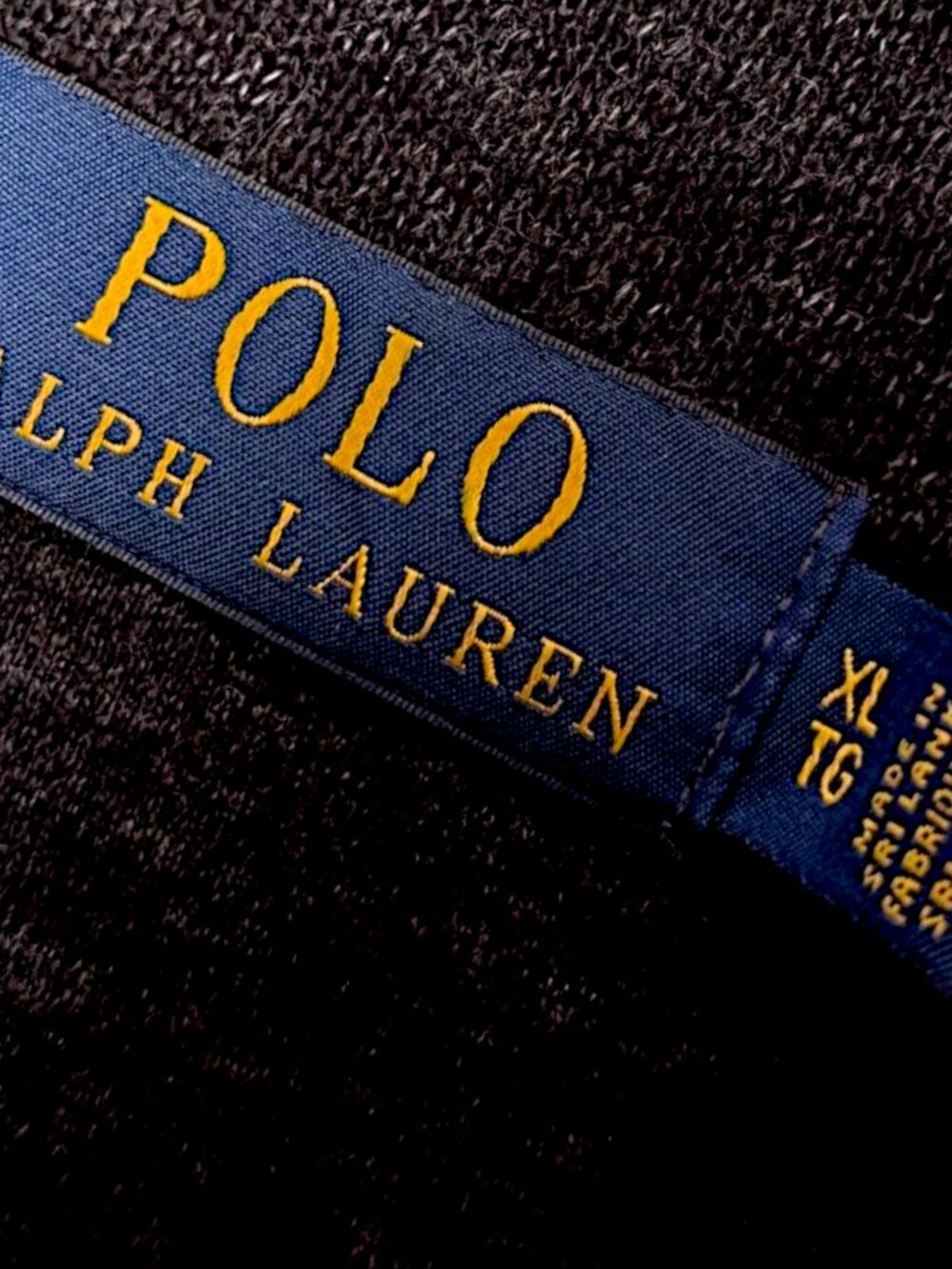 Polo Ralph Lauren estate rib quarter zip heather black minimalist sweater M's XL - Picture 7 of 11
